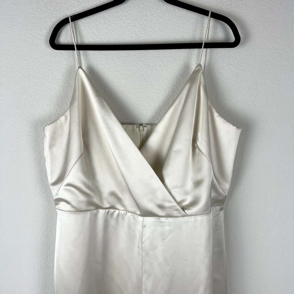 BHLDN Monique Lhuillier Bridesmaids Doutzen Wide Leg Jumpsuit Size 18 Ivory NWT - Picture 4 of 16